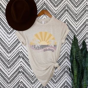 Take It Easy Graphic Tee in Oatmeal